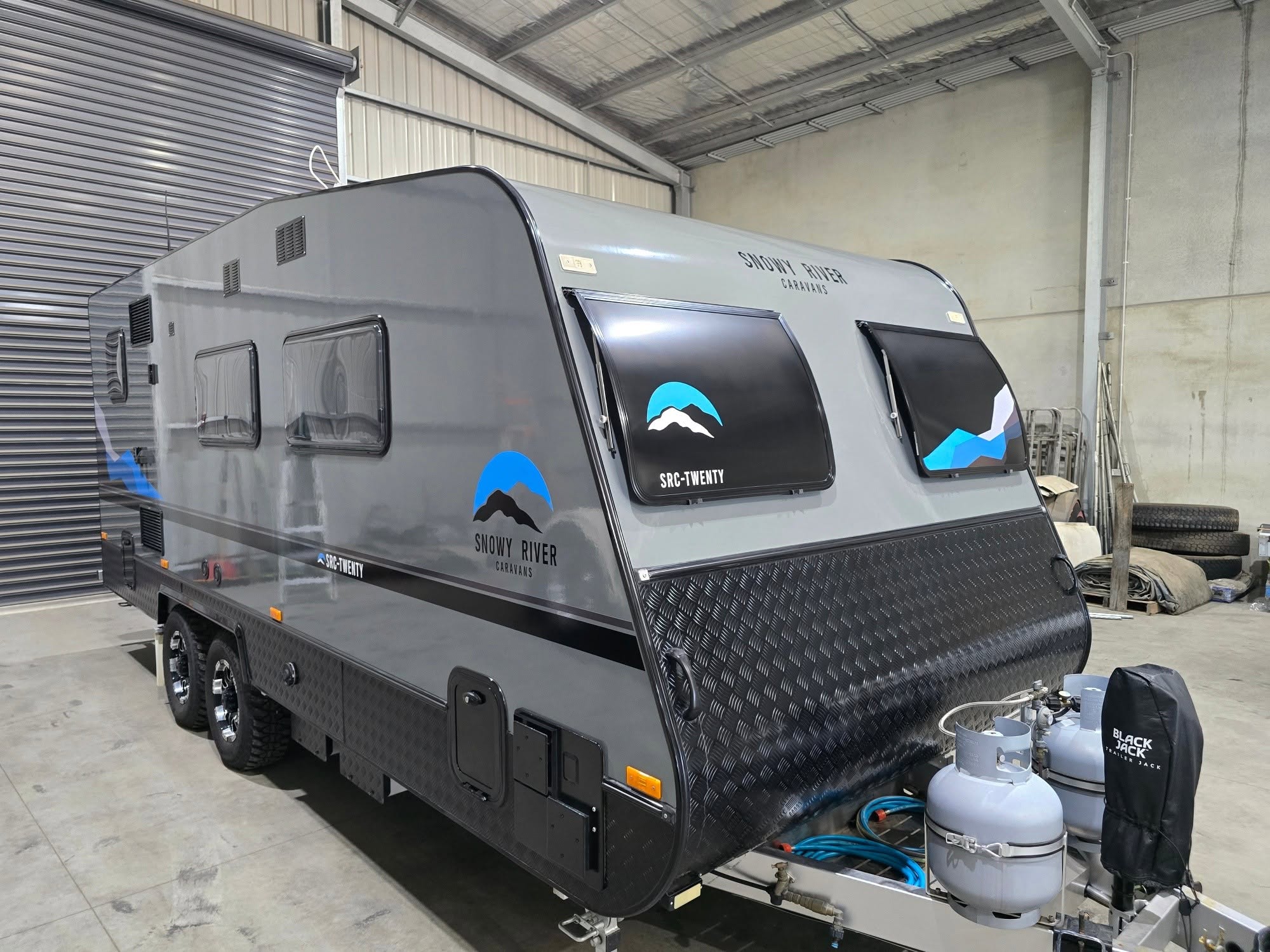 Snowy River caravan after exterior cut and polish
